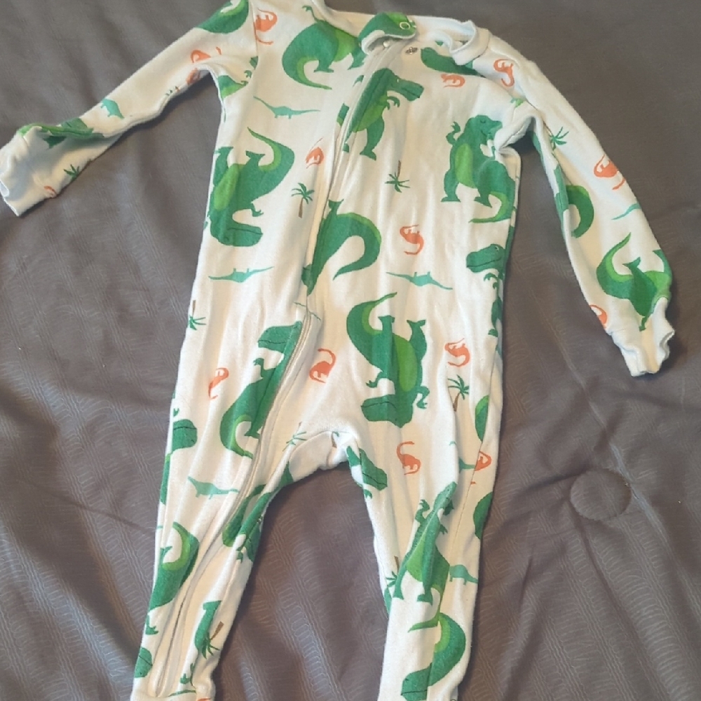 Green Dinosaur Print Kids One Piece